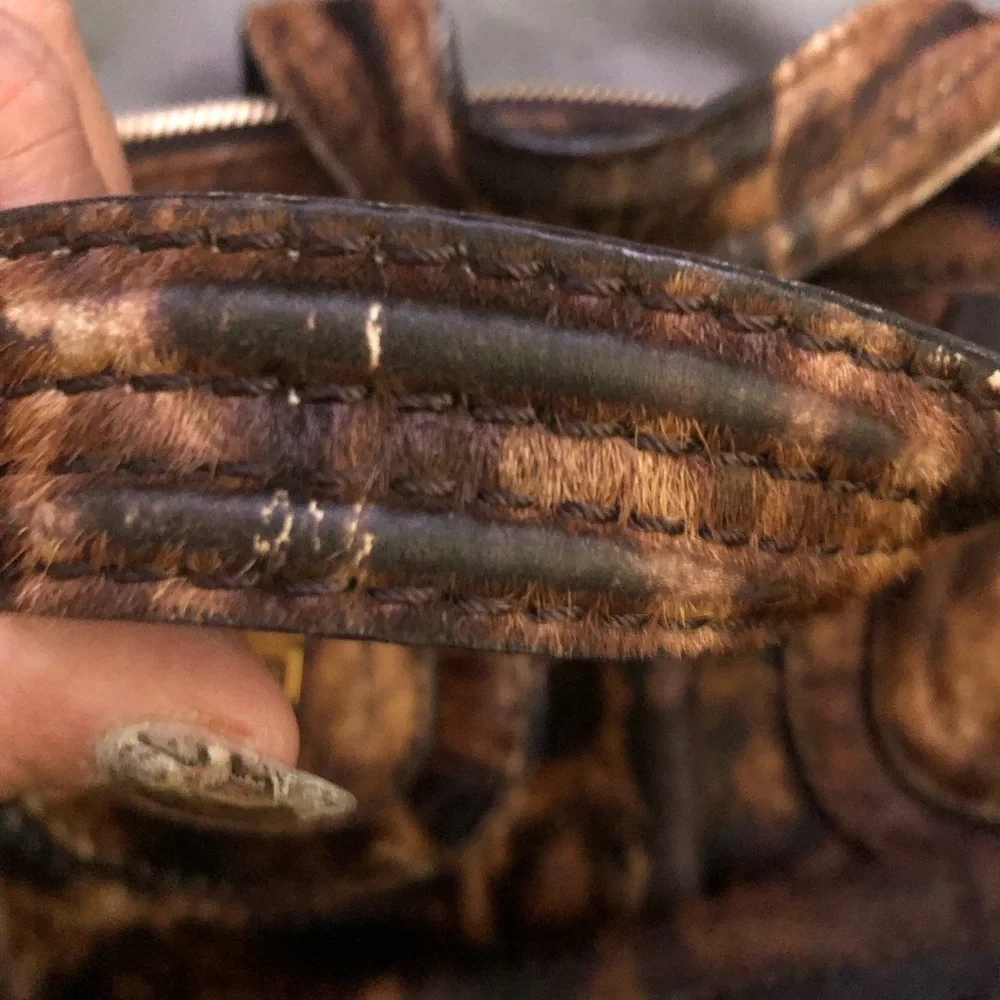 Rare Givenchy Nightingale Medium Leopard Print Calf Hair Ponyhair Handbag - Picture 10 of 15